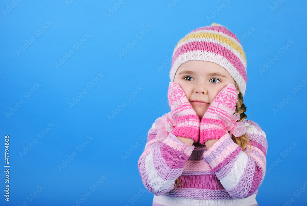 the little girl with the Christmas tree and gifts the little girl with the Christmas tree and gifts