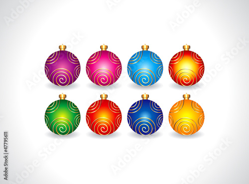 abstract christmas ball set