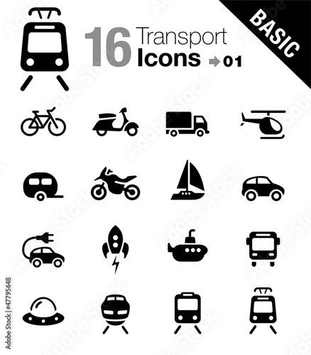 Fototapeta Naklejka Na Ścianę i Meble -  Basic - Transportation icons