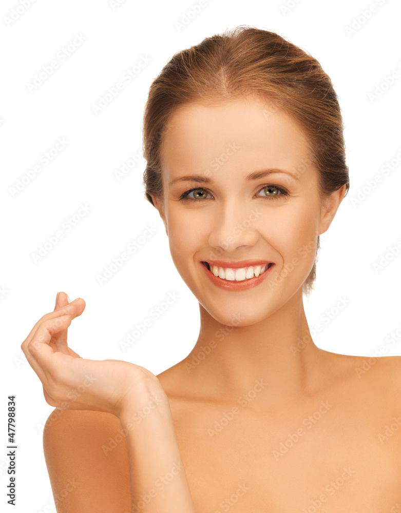 beautiful woman with moisturizing creme drop beautiful woman with moisturizing creme drop