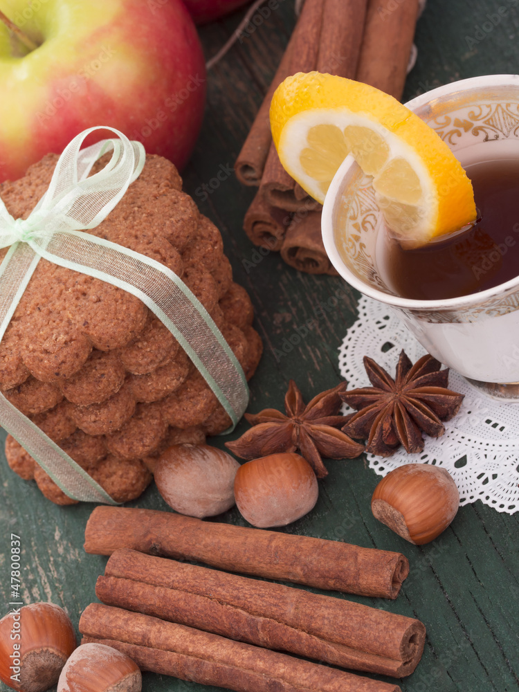cup of tea with biscuits cup of tea with biscuits