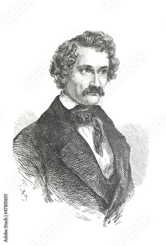 Portrait Bernhard von Cotta (alte Lithographie)