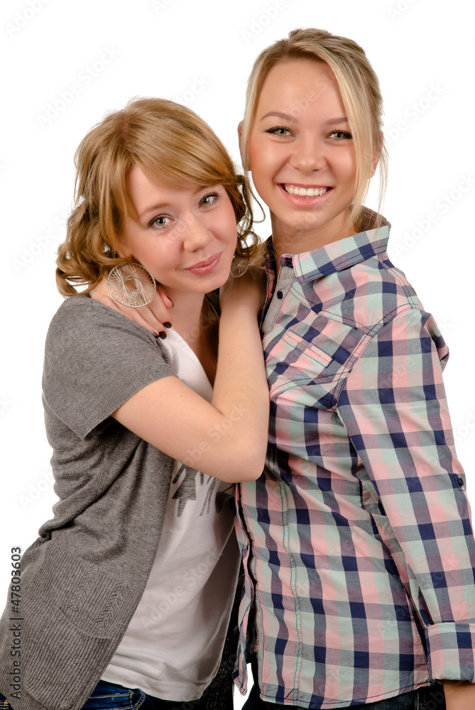 Two happy young women Two happy young women