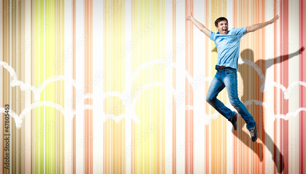 young man dancing and jumping... young man dancing and jumping...