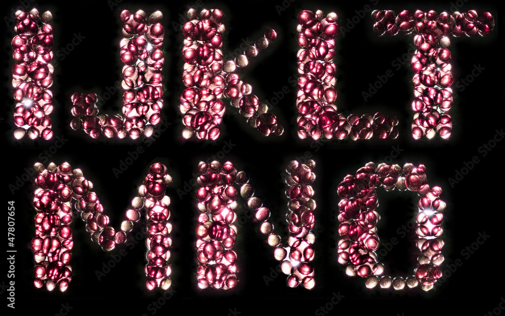 Glowing candy alphabet Glowing candy alphabet