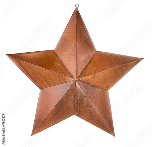 Rusty star isolated