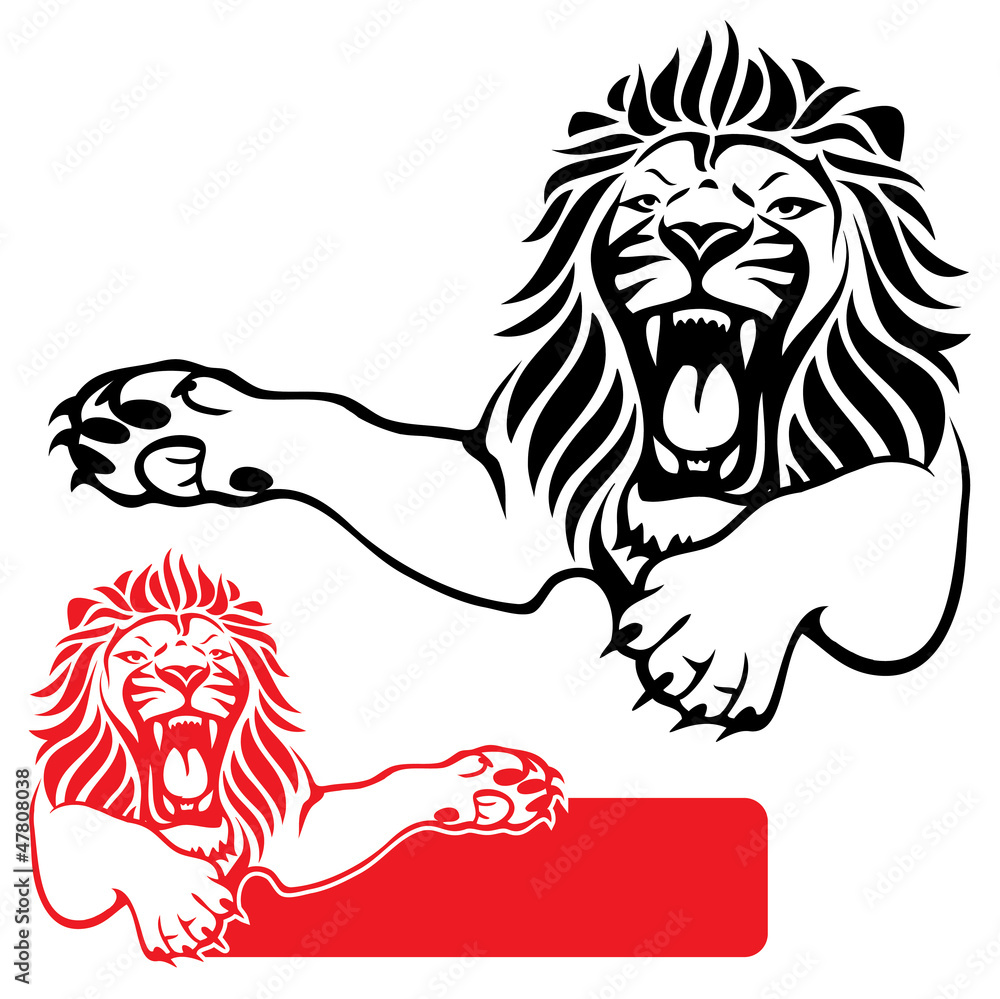 Fototapeta premium Lion label