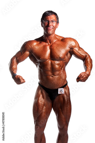 Bodybuilder posing