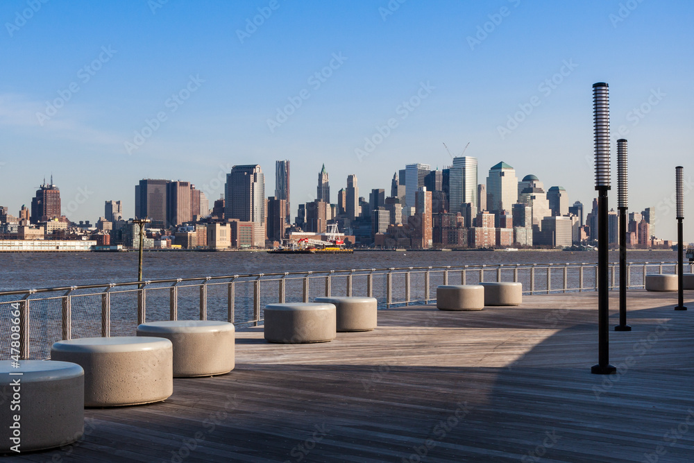 Obraz premium New York - Manhattan skyline view from Hoboken waterfront