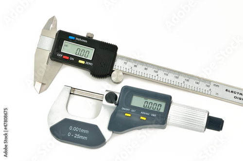 Bilde på lerret Digital caliper and micrometer