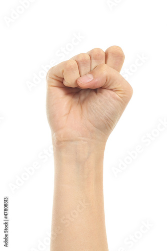 Woman fist up