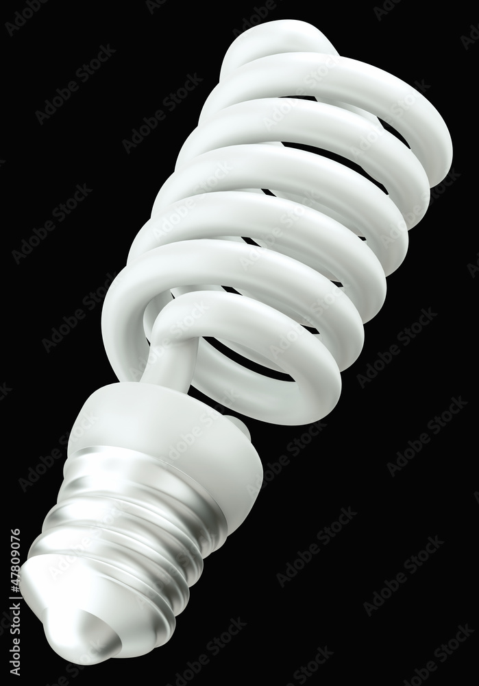 Energy efficient technology: light bulb isolated Energy efficient technology: light bulb isolated