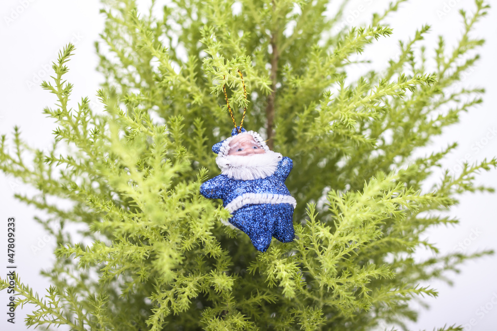 Santa Claus on the Christmas tree