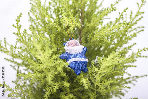 Obraz na płótnie Santa Claus on the Christmas tree w salonie