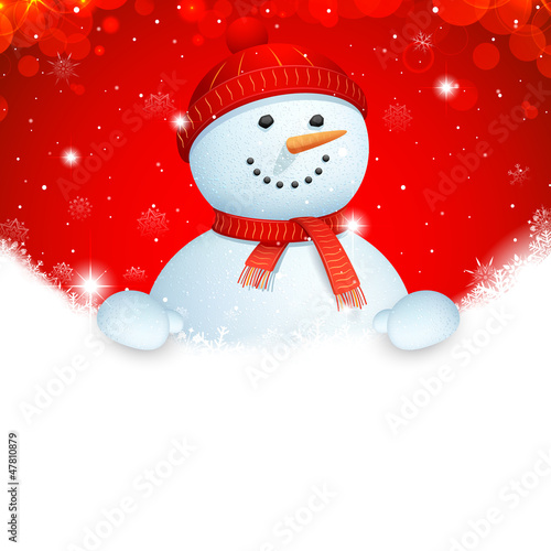Christmas Banner with Snowman