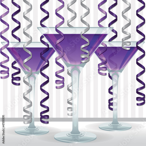Ribbon Cocktail Card