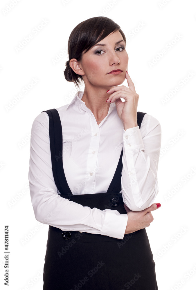 Young confident businesswoman isolated on white Young confident businesswoman isolated on white
