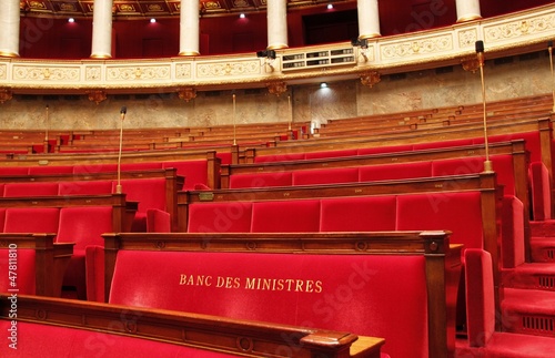 Hémicycle de l'Assemblée Nationale à Paris photo