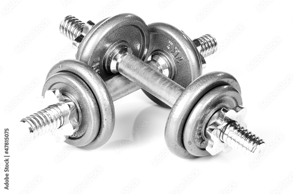 Grey dumbbells Grey dumbbells