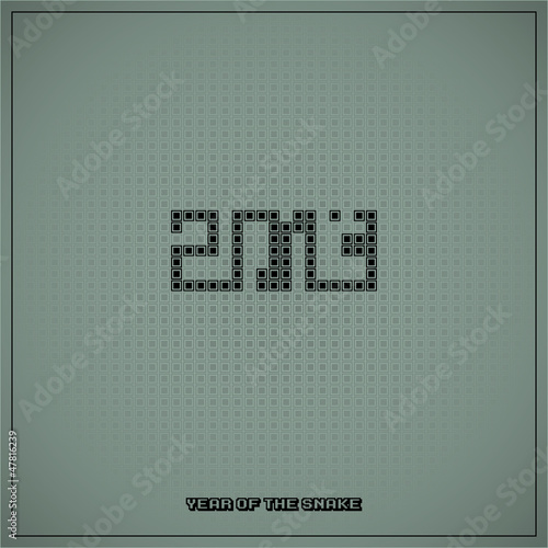 New year conceptual illustration with snake game