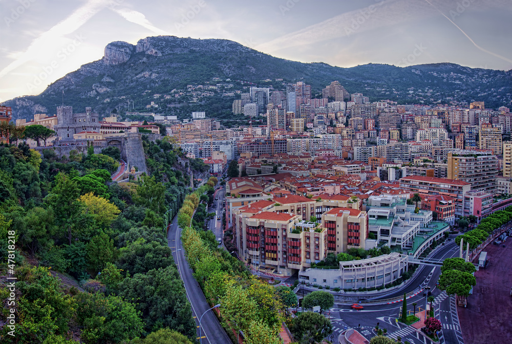 wide view of Monaco, Monte Carlo
