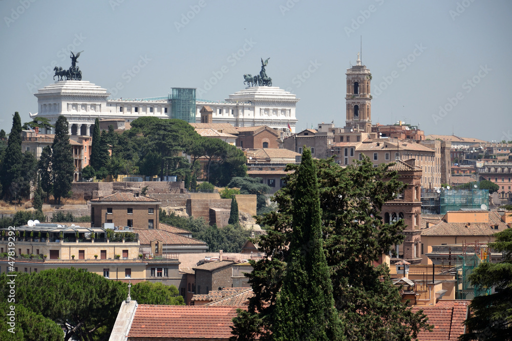 Rome skyline with National Monument to Victor Emmanuel II