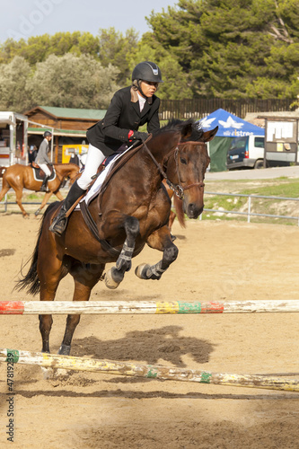 Horse jumping © Flatyju