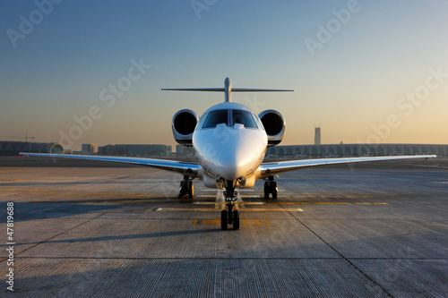 Fotografie, Obraz A front on view of a private jet