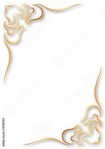 Laleli çerçeve beyaz fonda