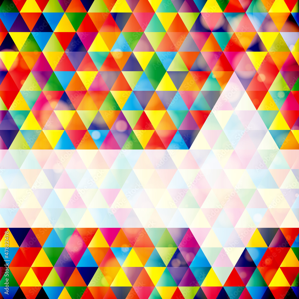 Abstract mosaic geometric background with sample for text.