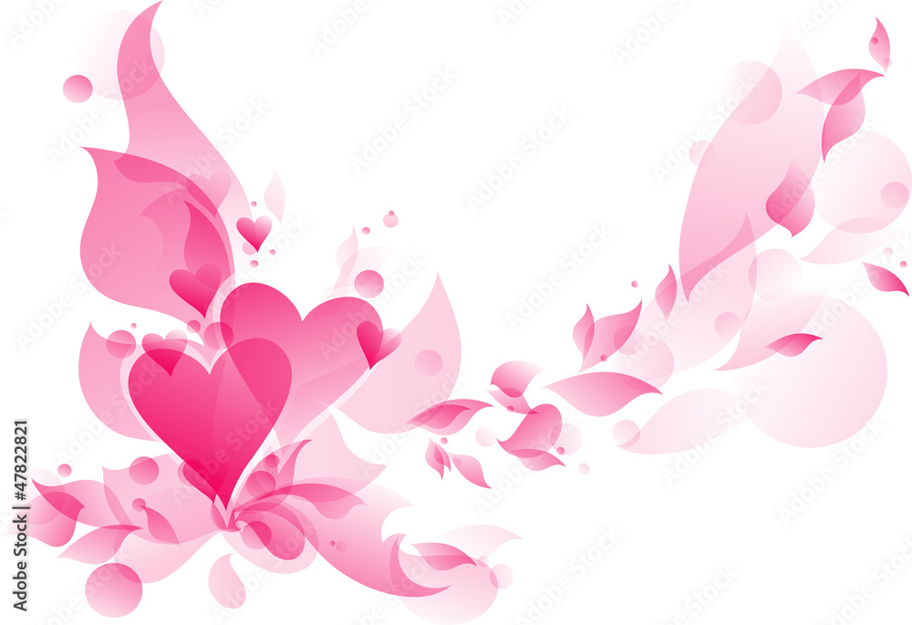 Abstract floral heart