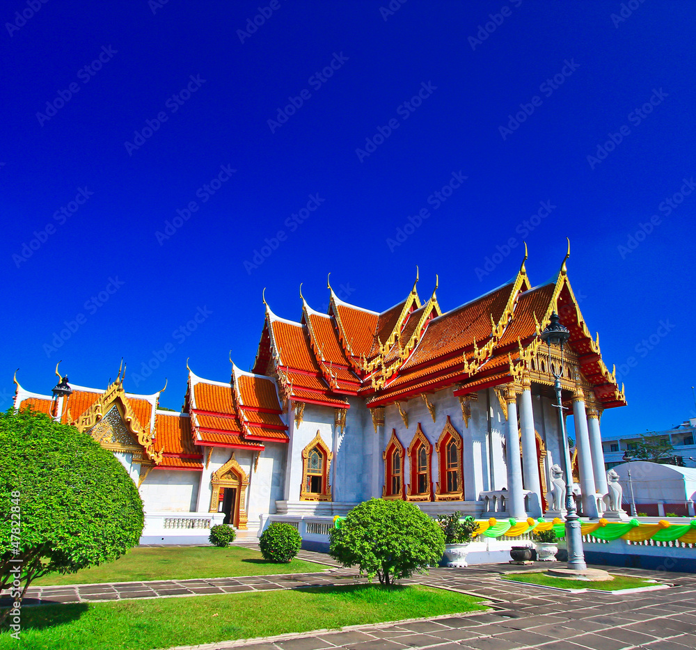 Temple(Wat Benchamabophit) in bangkok thailand
