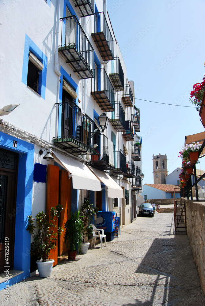 Fototapeta premium Ruelle de Peñiscola, Espagne