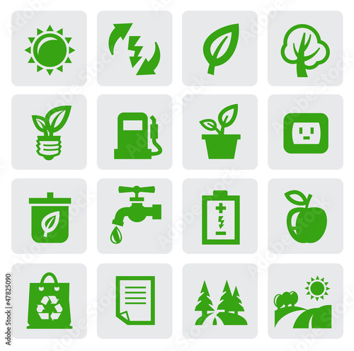 green eco symbols