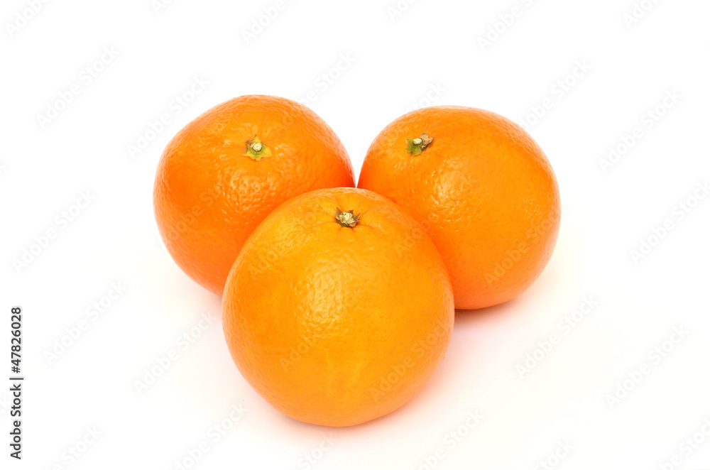 Group of ripe orange isolated on white background Group of ripe orange isolated on white background