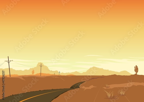 Desert Landscape Poster Background