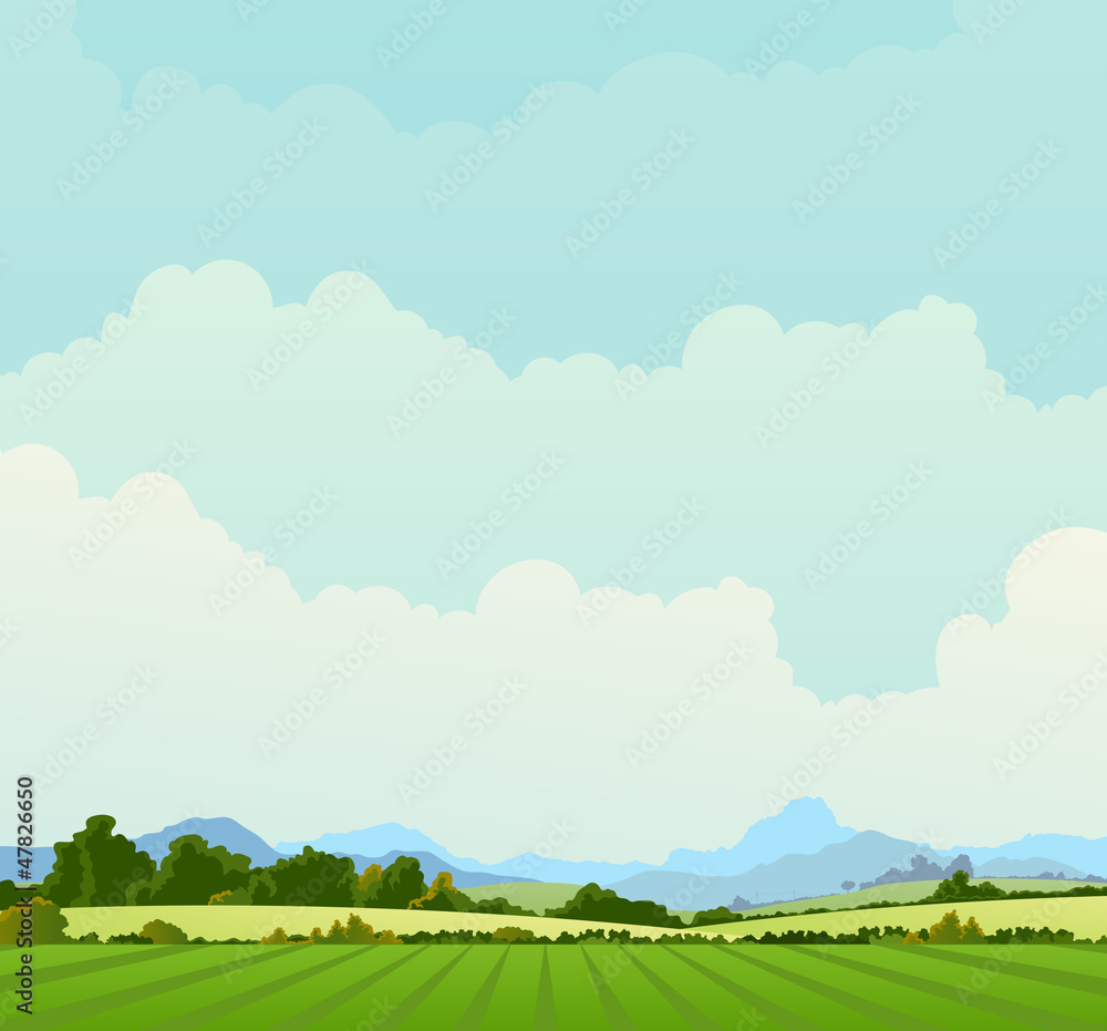 Fototapeta premium Country Landscape Background