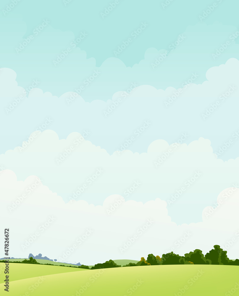 Naklejka premium Spring And Autumn Landscape