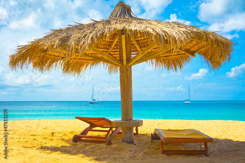 Beautiful beach in Saint Lucia, Caribbean Islands © MF