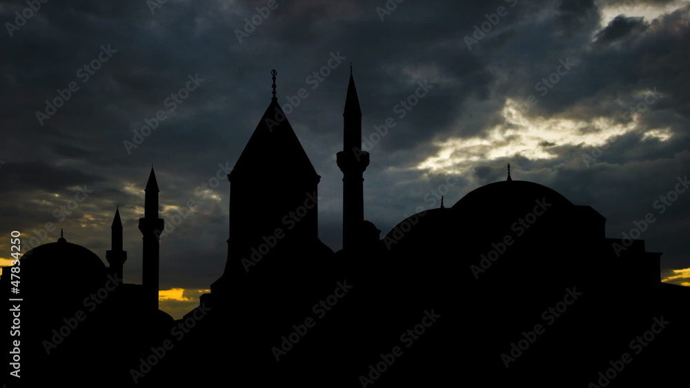 Turkey Mevlevi convent and museum sunset clouds Turkey Mevlevi convent and museum sunset clouds