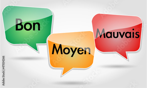 Bulles Bon Moyen Mauvais