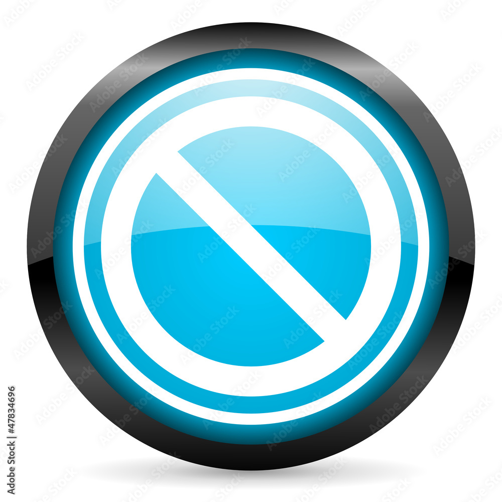 access denied blue glossy icon on white background access denied blue glossy icon on white background