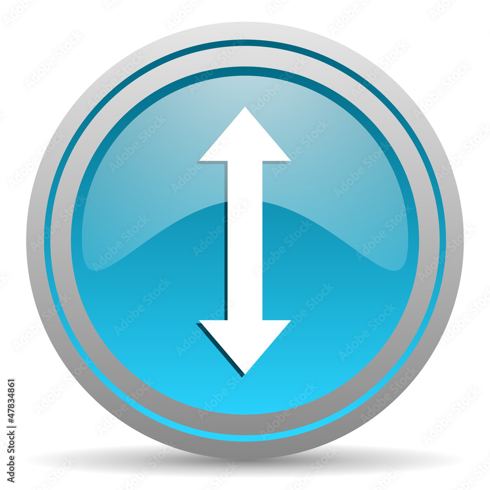 move arrow blue glossy icon on white background move arrow blue glossy icon on white background