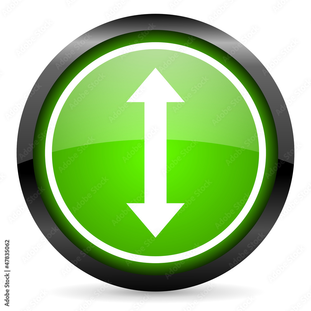 move arrow green glossy icon on white background move arrow green glossy icon on white background