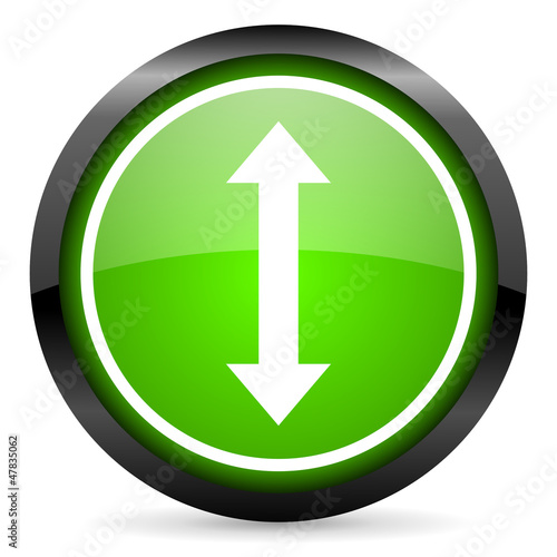 Free Download move arrow green glossy icon on white background - GFXLoad