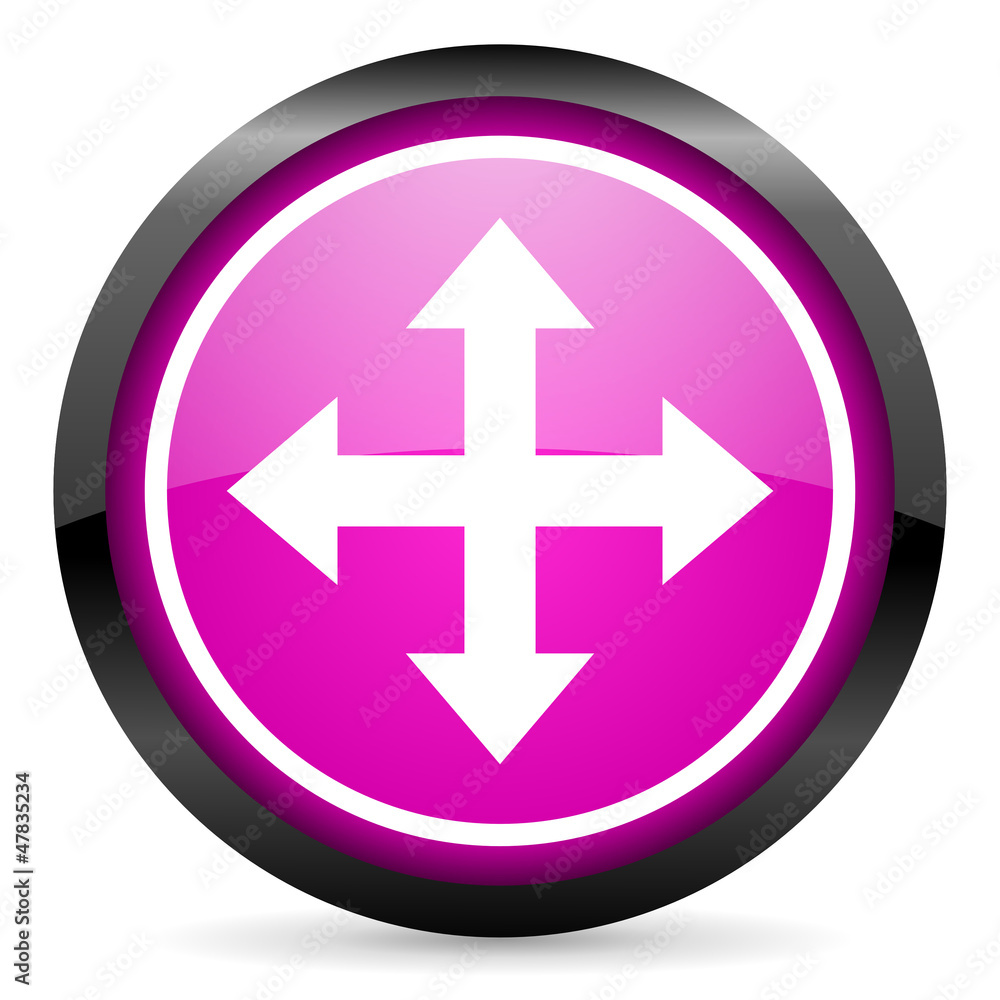 move arrow violet glossy icon on white background move arrow violet glossy icon on white background