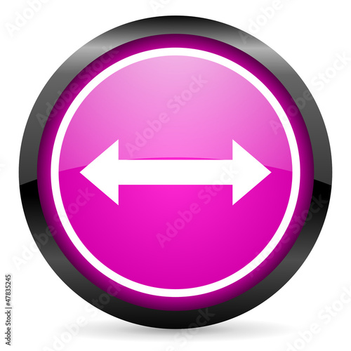 move arrow violet glossy icon on white background