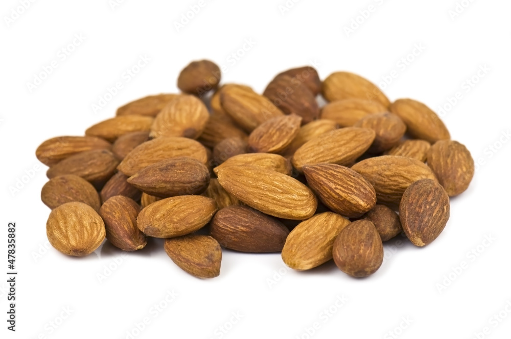 almond on white almond on white