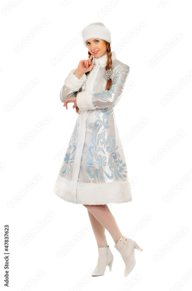 Happy cute Snow Maiden Happy cute Snow Maiden