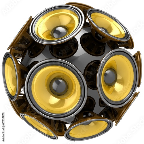 3D audio speakers sphere